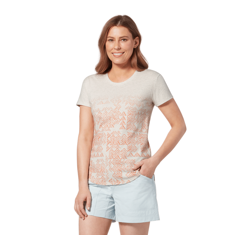 ROYAL ROBBINS Koszulka damska ALL OVER ACADIA SS White Htr-S