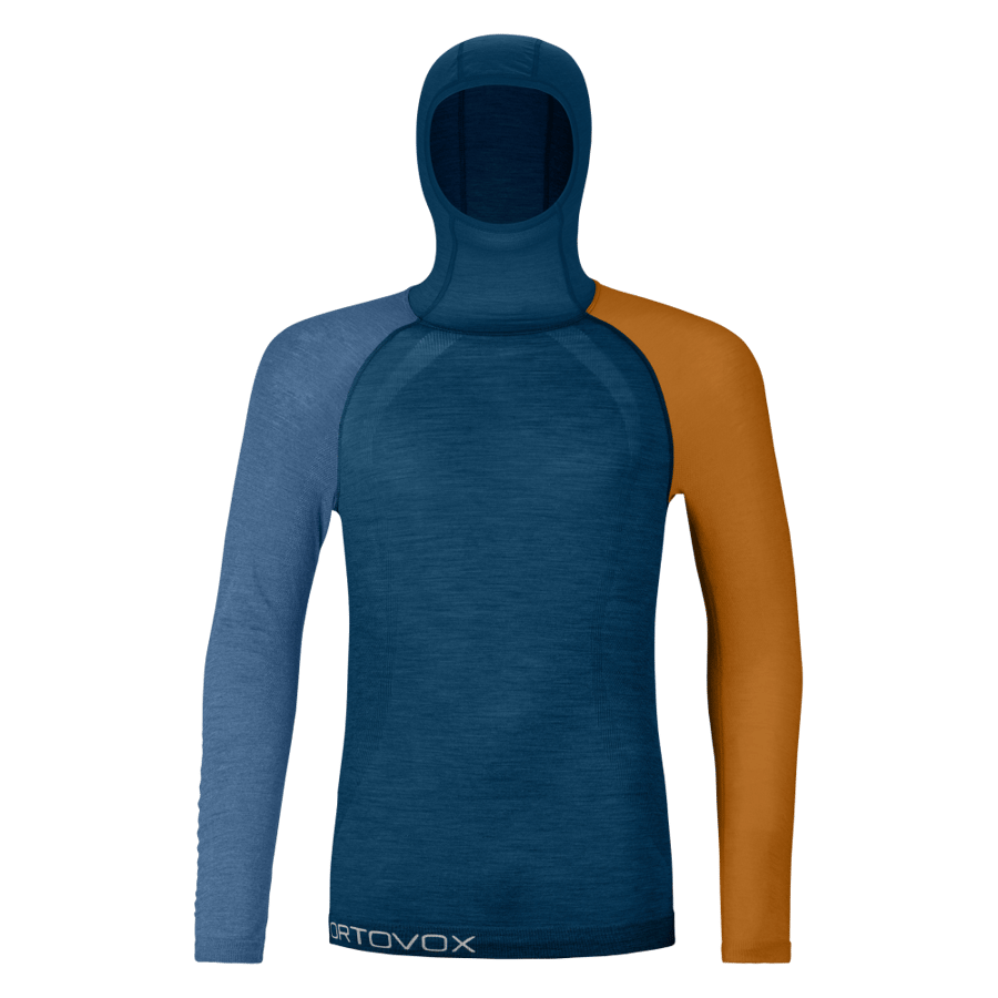 ORTOVOX Bluza merino męska 120 COMP LIGHT HOODY petrol blue-M