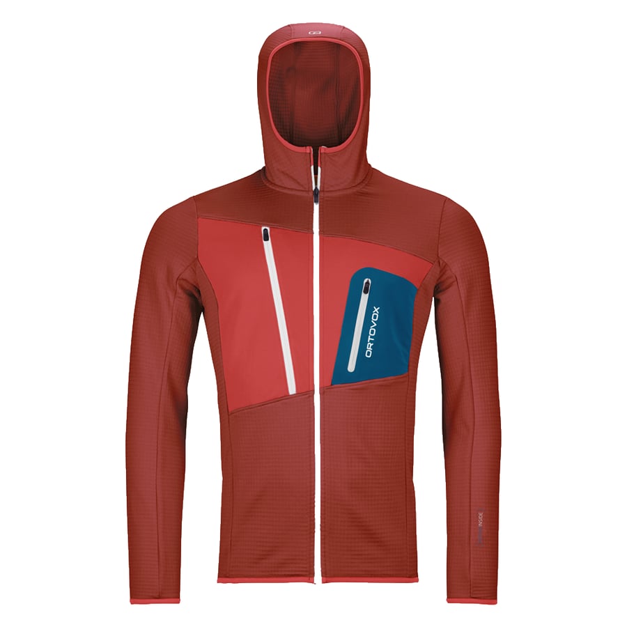 ORTOVOX Kurtka polarowa męska FLEECE GRID HOODY M clay orange-L